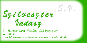 szilveszter vadasz business card