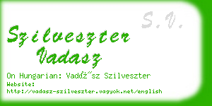 szilveszter vadasz business card